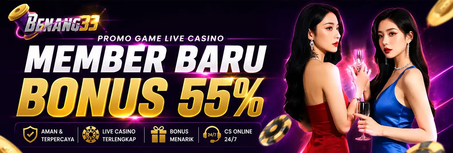 BONUS MEMBER BARU 55% LIVE CASINO